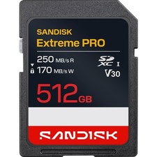 Sandisk NEW 512GB Extreme PRO SD UHS-I V30 Memory Card, Up to 250MB/s Read (New picture