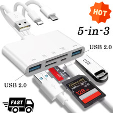 1pc New Memory Card Reader 5 in 1 USB OTG Adapter SD Card Reader For iPhone/iPad picture