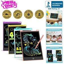 4 Pack LCD Writing Tablet, 8.5 Inch Colorful Drawing Board, Kids Travel Games... picture