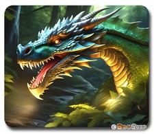 Mystic FOREST DRAGON ~ Mousepad / Mouse pad ~ Fantasy Art Dungeons Dragons GIFT picture