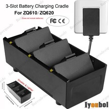 3-Slot Battery Charging Cradle + Adapter for zebra ZQ610 ZQ620 Battery P1051378 picture