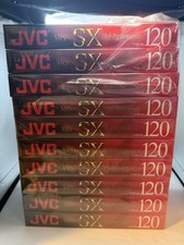 Lot of 10 JVC T-120 SX High Performance Blank VHS Tapes New Factory Sealed NOS picture