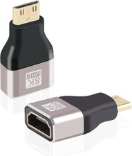 Mini HDMI to HDMI Adapter 2-Pack 8K@60Hz 4K@144Hz for Raspberry Pi Camera picture