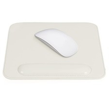 Londo Leather Mouse Pad with Wrist Rest Ergonomic Non-Slip White picture