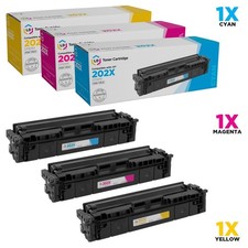 LD 3pk Comp Laser Toner Color Cartridge for HP 202X Cyan Magenta Yellow M254dw picture