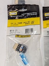 Lot of 9 Hubbell HD58A6 CAT 5+ T568B Jacks, Off White, Power Sum picture