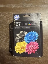 Genuine HP 67 Black and Tri-Color Ink Cartridges 2 Pack OEM picture