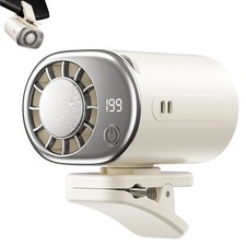 Car Clip on Air Conditioner Fan with Display,Portable Mini Compact, Off-white picture
