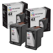 LD Ink Cartridge Replacement for HP 62 C2P04AN (Black, 2-Pack) picture