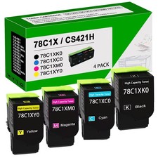 78C1X CX522 CS421 High Yield Toner Cartridge 78C1XK0 78C1XC0 78C1XM0 78C1XY0 picture