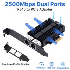 2.5GbE Dual Port PCIe NIC Intel I226 Chip RJ45 Ethernet Card Low Profile Bracket picture