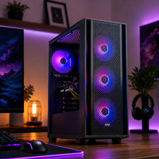 Gaming Desktop PC i7 4.2Ghz 16GB GTX 1660 Super SSD ARGB Black WiFi Win 11 picture