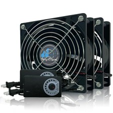 120mm Variable Speed Axial Muffin PC Fan with Controller, 2Pack picture