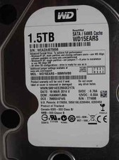Western Digital 1.5TB WD15EARS-00MVWB0 DCM:HANNHTJMA | 19 MAR 2014 picture