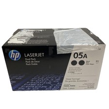 HP LASERJET CE505D 05A DUAL PACK GENUINE TONER CARTRIDGES NIB picture