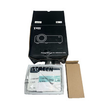 TMY V08 1080p LCD Projector 7500 Lumens HDMI/USB Built-in Speaker + Screen picture