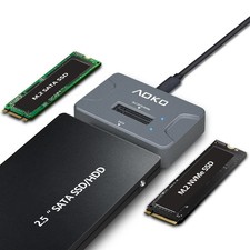 AOKO NVMe to USB 3.2(10Gbps) SSD Reader Docking Station – Portable M.2 black picture
