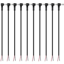 10 PCS 5.5x2.1mm DC Power Pigtail Cable 90 Degree Male Plug To Bare Wire picture