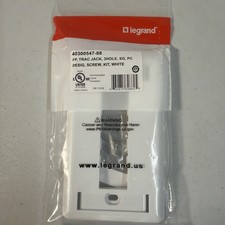 Ortronics OR-40300547-88 TracJack Faceplate 3 Hole Single Gang White 3 port picture