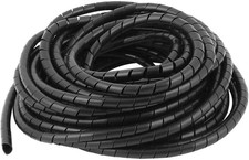 20Ft Spiral Cable Wrap 1/2 Inch Wire Organizer Cord Sleeve Cover Black picture
