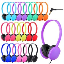 TJZXGUI 100pk Classroom Headphones for Students Kids School Bulk 3.5mm Jack picture