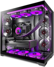 KEDIERS PC CASE ATX 5 Fans Pre-Installed, Type-C Mid Tower Computer Case with... picture