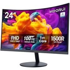 24 Inch Curved Computer Monitor, FHD 100Hz, VA Panel, HDMI Input picture