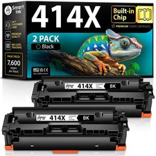 Smart Ink Compatible 414X Toner Cartridge Replacement for HP'S 2 X Pack, Black picture