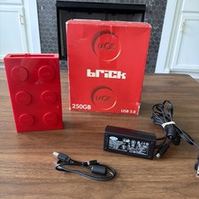 LaCie Brick 250GB Desktop Hard Drive USB 2.0 Model#301062U Red picture