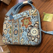 NWT Vera Bradley Bali Blue Mini Laptop Tablet Case Padded 12” X 8.5” - Rare picture