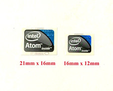 2 Pcs (1xSmall &1x Big) Intel Atom Inside 1st Gen  Sticker  Decal Badge picture