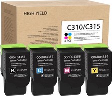 4-Pack C310/C315 High-Yield Toner for Xerox C310 C310DNI C310DNIM C315(BK/C/M/Y) picture