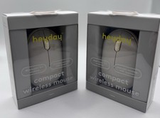 (Lot Of 2) Heyday Wireless USB Mouse Warm Grey Bluetooth 5.1 picture