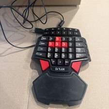 DELUX T9 46 Key Singlehanded HITMAN Wired GAMING Keyboard WASD FPS USB PC Works picture