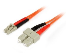 StarTech FIBLCSC1 1m Duplex Fiber Patch Cable LC-SC Orange picture