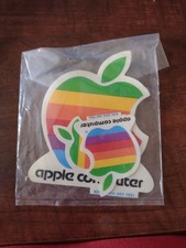 Vintage Apple Computer Rainbow Logo Stickers Pack - Unopened Bag picture