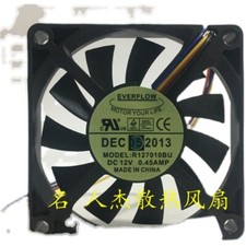 1pcs EVERFLOW R127010BU 12V 0.45A 7CM 7010 High Air Volume Silent Cooling Fan picture
