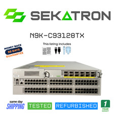 🔀 Cisco Nexus N9K-C93128TX • 96x 10G RJ-45 + 8x 40G QSFP • Dual PSU Switch⚡ picture