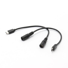 DIANN 2pcs DC 5.5mm x 2.5mm to USB C Power Cord DC 5525 Female to USB Type C Mal picture
