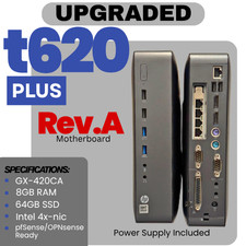 Rev.A HP T620 PLUS Thin Client GX-420CA 8/64 +Intel 4PORT GB pFsense OPNsense picture