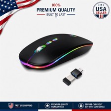 Sleek Slim LED Wireless Mouse: Rechargeable & Silent for Modern Professionals picture