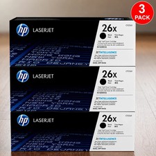 ✅ Original 3 Pack HP 26X CF226X Black Toner Cartridge, SEALED BOX - USA STOCK picture