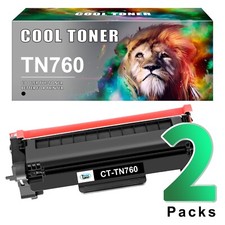 2PK TN760 Toner Cartridge For Brother MFC-L2710DW HL-L2395DW DCP-L2550DW TN730 picture