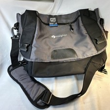 GOLDEN PACIFIC Gray & Black Messenger Bag/Laptop Bag15 X 17 NWT picture