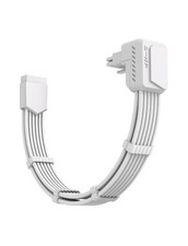 White Shield PCIe 5.1 12V2x6 90 Degree GPU Extension Cable 12VHPWR Adapter picture