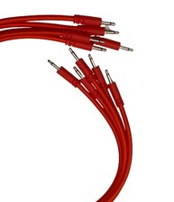 5 PCS 12 Inch 30cm Braided Patch Cables Red Mono Modular Eurorack Synth picture