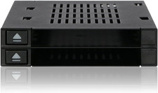 ICY DOCK Dual 2 Bay 2.5” SSD & HDD Dock Tool-Less Hot-Swap SATA / SAS Mobile Rac picture