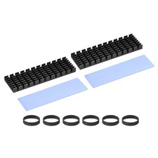 2 Set M.2 2280 Nvme SSD Heatsink 70x22x6mm Radiator Cooler Heat Sink Black picture