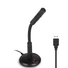 USB Computer Mini Condenser Microphone Stand Recording Mic for PC Desktop Laptop picture