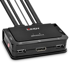 Lindy DisplayPort 1.2 USB 2.0 & Audio Cable Kvm Switch Kvm Switch 42344 picture
